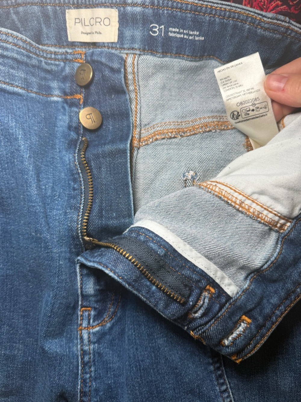 Size 31 Anthropologie Pilcro Corset-Seamed Cotton High-Rise Wide-Leg Jeans - Picture 6 of 7